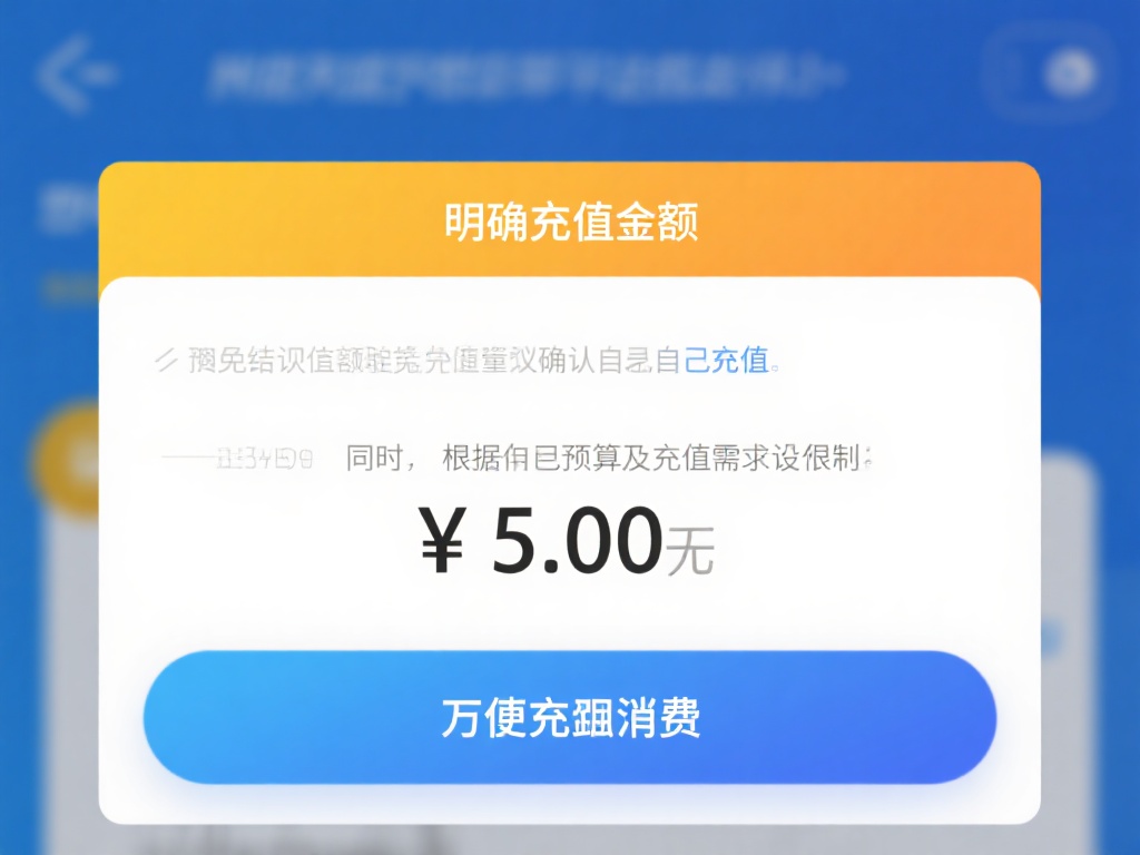 明确充值金额
为避免错误充值或过量充值，建议确认